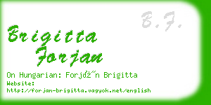 brigitta forjan business card